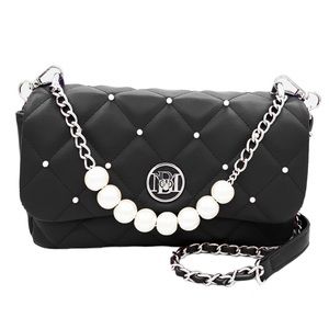 NWT Badgley Mischka Crossbody Pearl Bag 🤍 10"W x 6"H x 3"D 🤍